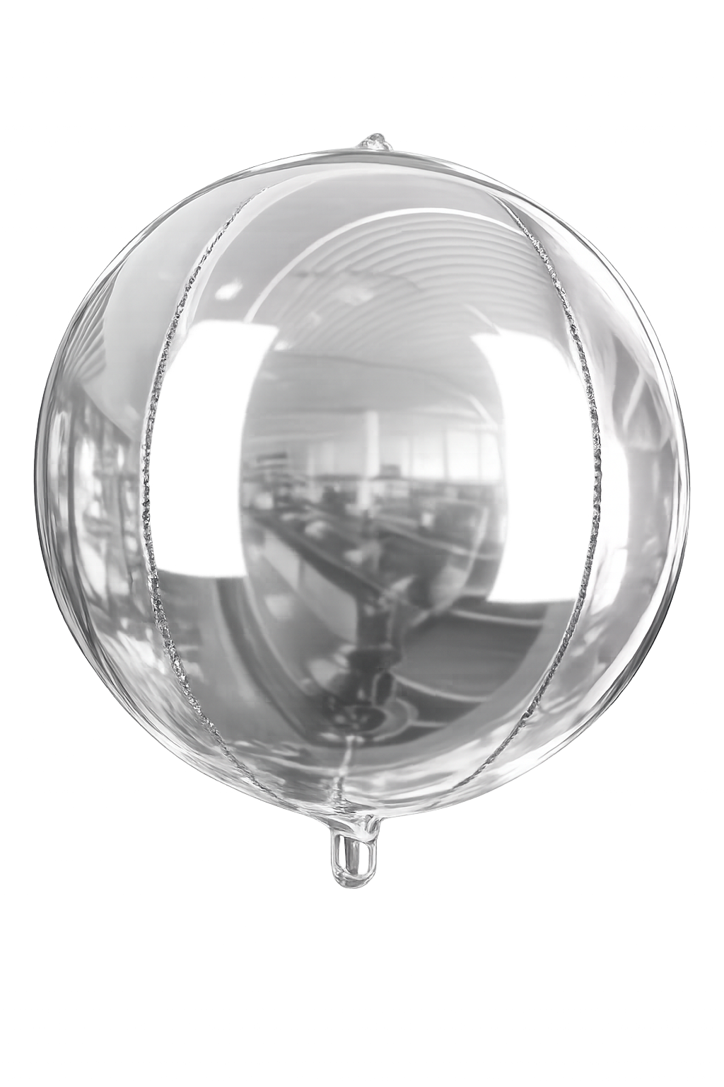 Ballon argenté 4D en aluminium 56 cm