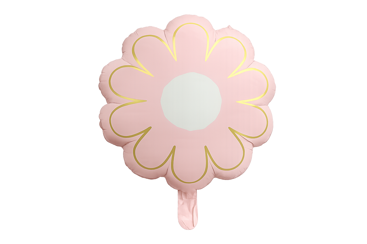 Ballon rond en aluminium motif fleur