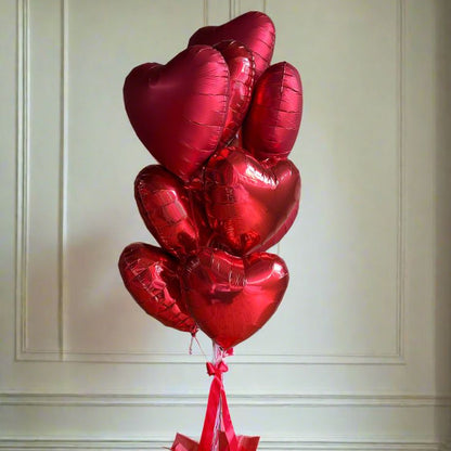 Ballons en aluminium en forme de cœur