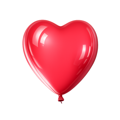 Ballons en latex en forme de cœur gonflés à l’hélium