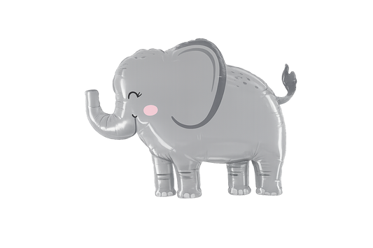 Ballon personnage éléphant en aluminium