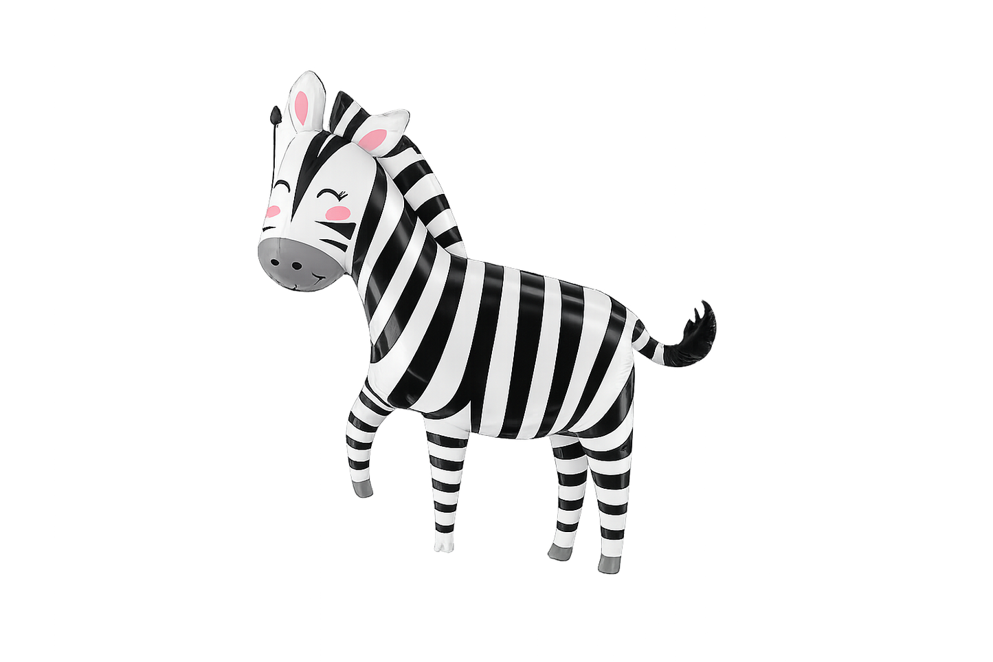 Ballon personnage zèbre en aluminium